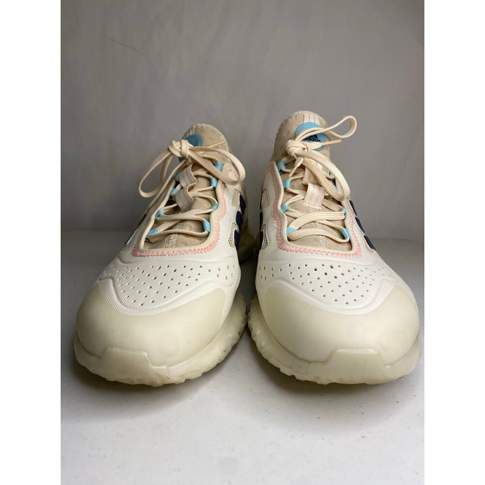 Mens Adidas Web Boost Running Shoes Sneakers Off White Blue Athletic Size 11 - Picture 3 of 16